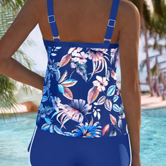 Imke™ | U-Neck Sleeveless Printed Tankini