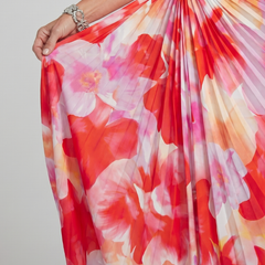 Taya™ One Shoulder Pleated Bodice Midi Dress