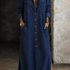 Andrea | Denim Button Down Dress