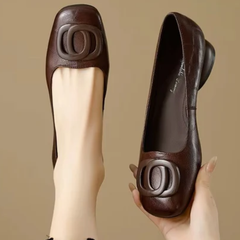 Opium Leather Flats