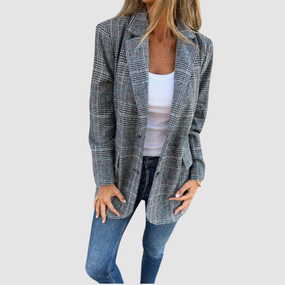 Elegant Plaid Winter Blazer