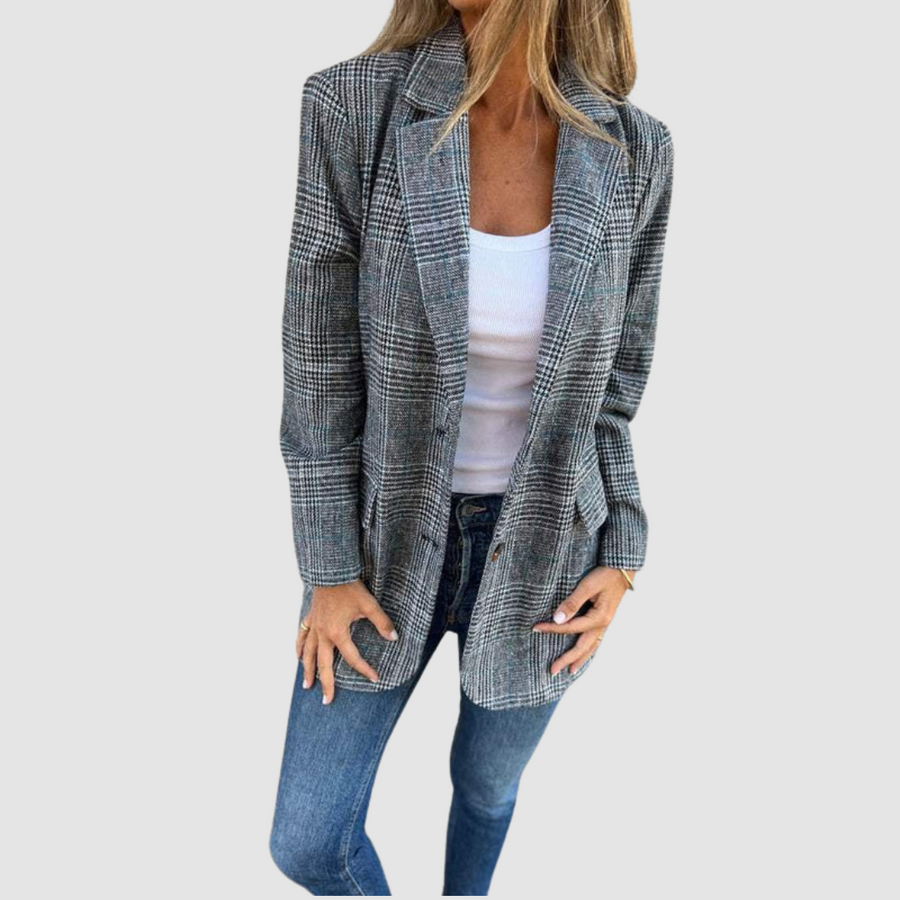 Elegant Plaid Winter Blazer