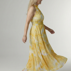 Sylin™ Gathered Halter Midi Dress