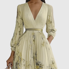 Rowella | Elegant Pleated Maxi Dress