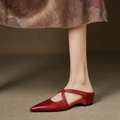 Aluna Genuine Leather Mules