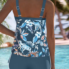 Imke™ | U-Neck Sleeveless Printed Tankini