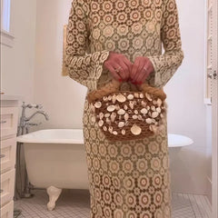 Judy  | Floral Long Sleeve Midi Dress