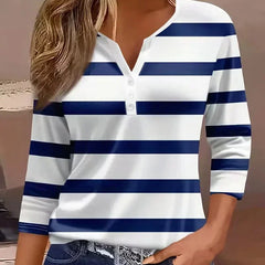 Amelia™ | Striped V-Neck Top