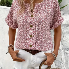 Verna™ | Chic Floral Print Blouse