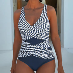 Tiffanie - Geometric Wrap One Piece