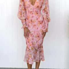 Julia | Women's Wedding Guest Floral Dress Evening