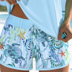 Barbara™ | Elegant Ocean Print Split Tankini
