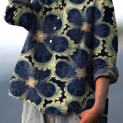 Jessica | Women's Vintage Floral Art Print Casual Shirt