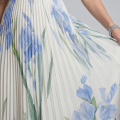 Ophelia™ Sleeveless Square Neck Floral Print Midi Dress