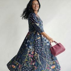 Zane | Easy Gather Floral Midi Dress