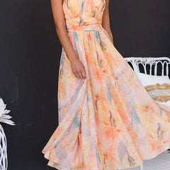 Halter | Maxi Dress with Print