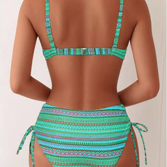 Rose™ | Two Piece Swimsuit with Striped Print