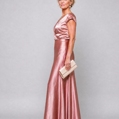 Samouse™ Cap Sleeve Wrap Bodice Maxi Dress