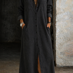 Andrea | Denim Button Down Dress