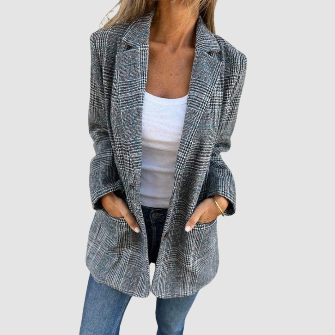 Elegant Plaid Winter Blazer