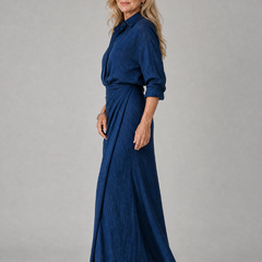 Mirque™ Long Sleeve Wrap Front Maxi Dress