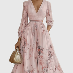 Rowella | Elegant Pleated Maxi Dress