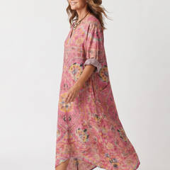 Tilda | Abstract Print Relaxed Pocket Midi Dress