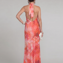 Coraline™ Halter Neck Printed Pattern Maxi Dress
