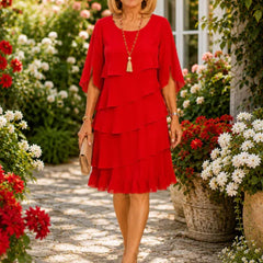 Catherine | Elegant Comfort Ruffle Dress