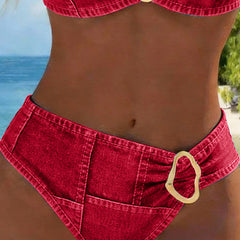 Patricia™ | Metal Buckle Suspender Bikini Two-Piece