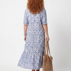 Ottoline | Tassel Tie Neck Printed Midi Dress