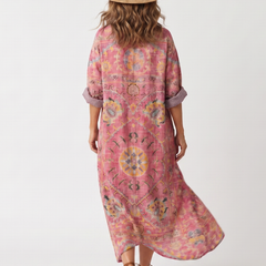 Tilda | Abstract Print Relaxed Pocket Midi Dress