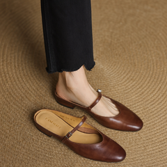 Merisa Genuine Leather Mules