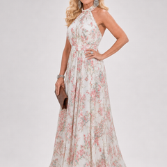Guinevere™ Floral Print Flowing Skirt Midi Dress