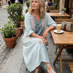 Kassiani | Ornate Panel Embroidered Oversized Pocket Midi Dress