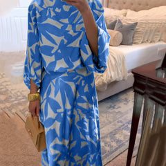 Ashley™ | Two-Piece Printed Set with Lantern Sleeves