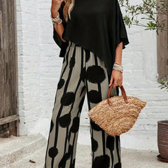 Kalliope -  Comfortable Elastic Waist Two-Piece Set