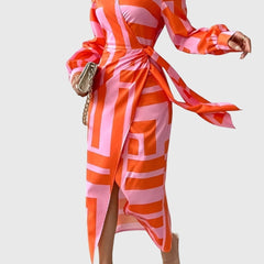 Everly | Elegant Wrap Dress With Print