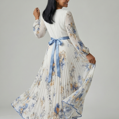 Rielle | Pleated Wrap Midi Dress