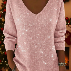 Adele | Festive Jumper with V-Neck