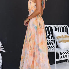 Halter | Maxi Dress with Print