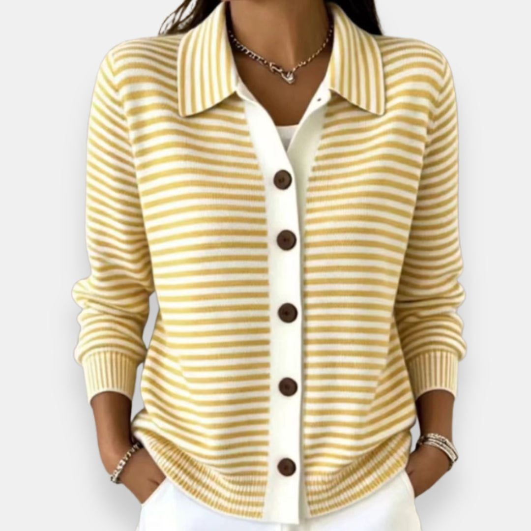 Striped Button Cardigan
