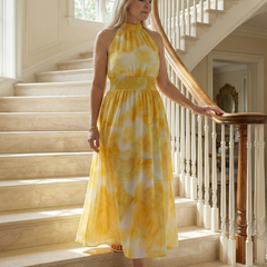 Sylin™ Gathered Halter Midi Dress