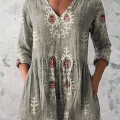 Elise | Long Blouse with V-Neck