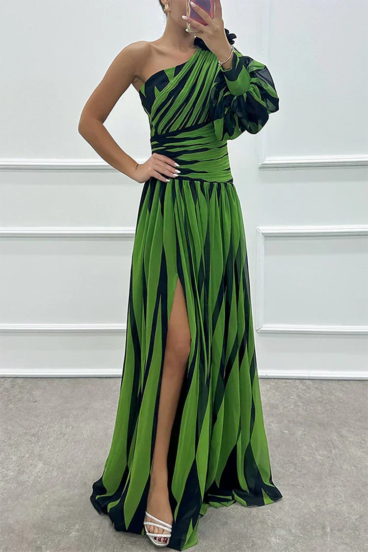 Cordelia | Women's Wedding Guest One Shoulder Asymmetric Maxi Dress