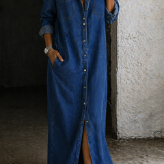 Andrea | Denim Button Down Dress