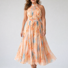 Elin™ Soft Halter Midi Dress