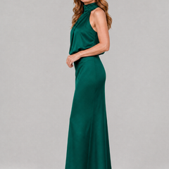 Nopal™ Sleeveless Draped Neck Midi Dress