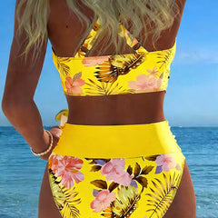 Jolina™ | Floral Contrast Split Bikini