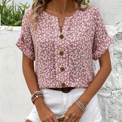 Verna™ | Chic Floral Print Blouse